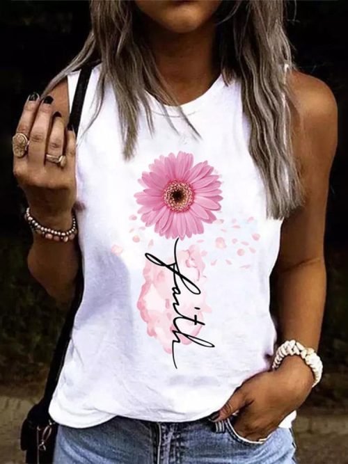 Breezy Floral Print Sleeveless Top