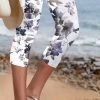 Jersey Printing Tight Casual Pants