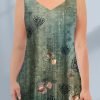 Women's Plus Size Casual Green Retro Floral Print Two Piece Pant Set