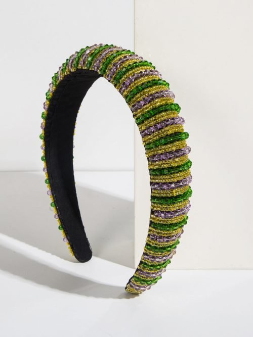 Artificial Crystal Hoop Beads Headband Party Hair Accessary for Women Girl 30mm