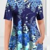 Women's Plus Size Casual Purple Ombre Plant Floral Print Two Piece Pant Set