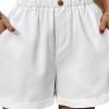 Women's Wide Leg Shorts Faux Linen Black White Wine Fashion Casual Weekend Side Pockets Short Comfort Plain S M L XL 2XL
