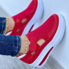 Women's Breathable Hollow Fabric Mesh Velcro Portable Walking Shoes
