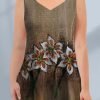 Women's Plus Size Casual Green Retro Floral Print Two Piece Pant Set