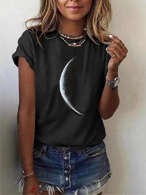Casual Short Sleeve Crew Neck T-shirt