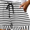 Women's Wide Leg Shorts Black White Pink Fashion Basic Holiday Weekend Ruffle Side Pockets Micro-elastic Short Comfort Floral S M L XL 2XL