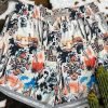 Women's Wide Leg Shorts Casual Shorts Black White Yellow Beach Wear Casual Holiday Vacation Weekend Side Pockets Print Micro-elastic Short Comfort Graphic S M L XL 2XL