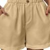 Women's Wide Leg Shorts Faux Linen Black White Wine Fashion Casual Weekend Side Pockets Short Comfort Plain S M L XL 2XL