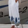 Women's Pants Trousers Faux Linen Black White Yellow Fashion Casual Weekend Side Pockets Full Length Comfort Geometric S M L XL XXL